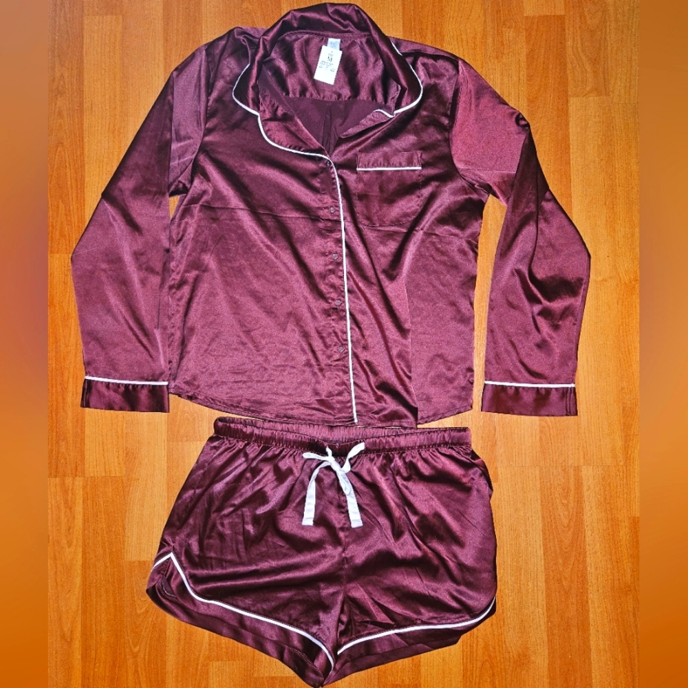 Stars Above Burgundy Pajama Set
